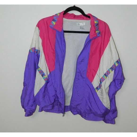 PB Collections Jogging Suit Women Medium Purple Vintage 80s Y2K Windbreaker Suit - Picture 5 of 10